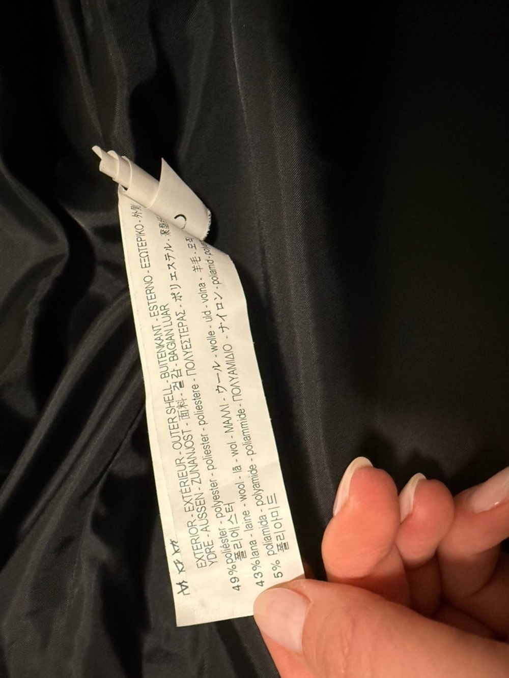 Zara Womens Black Hooded Wool Blend - Picture 5 of 5